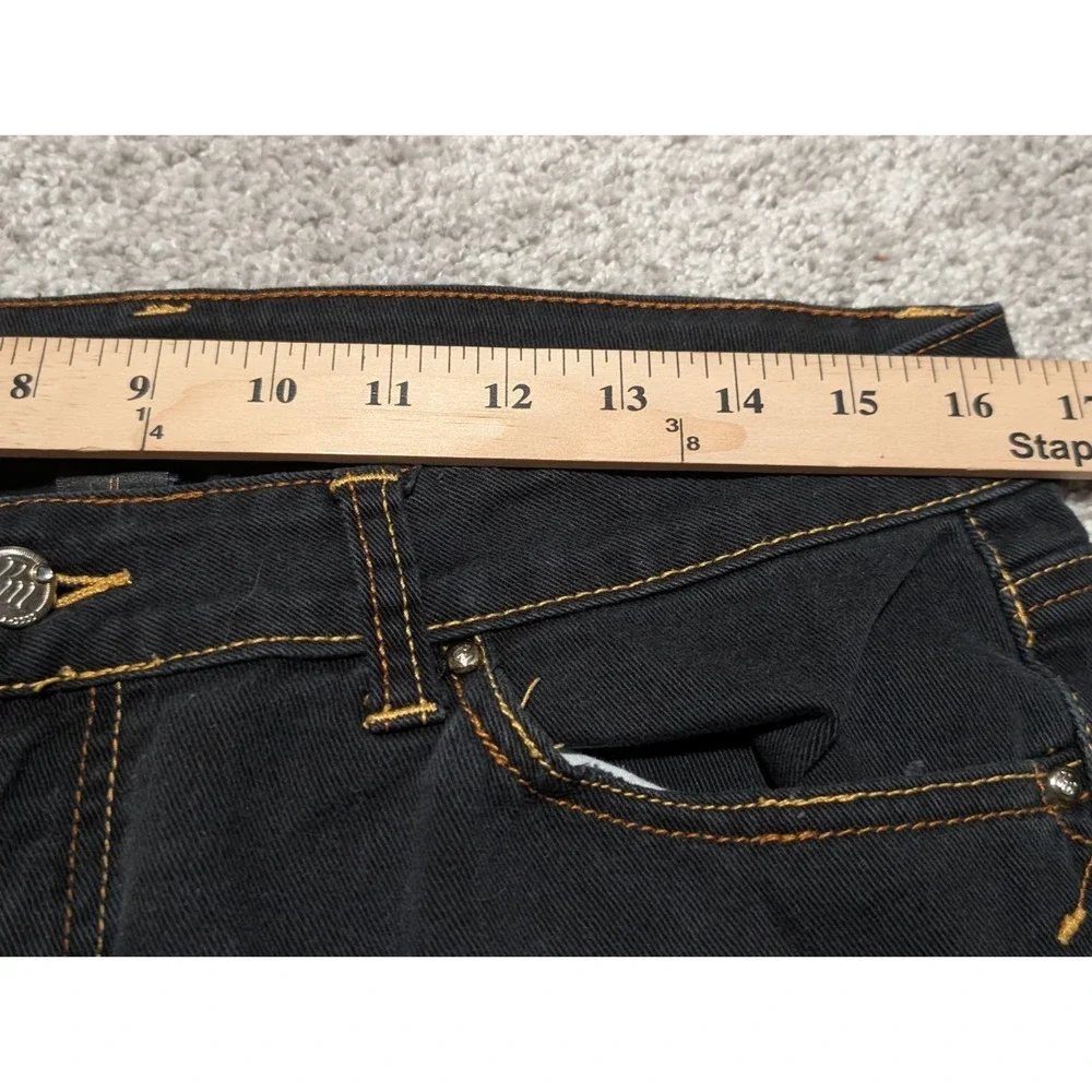 RocaWear Denim Jeans  Women's‎ Size 11 Boot Cut Dark - Embroidered Pockets 33X32